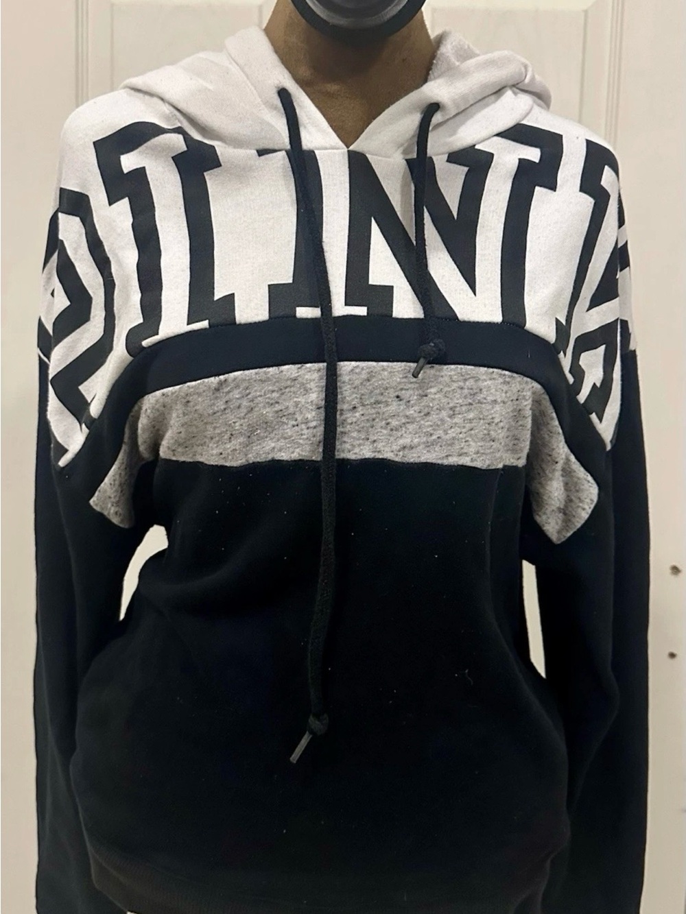 PINK Victoria's Secret Black, White & Gray Hooded Pullover